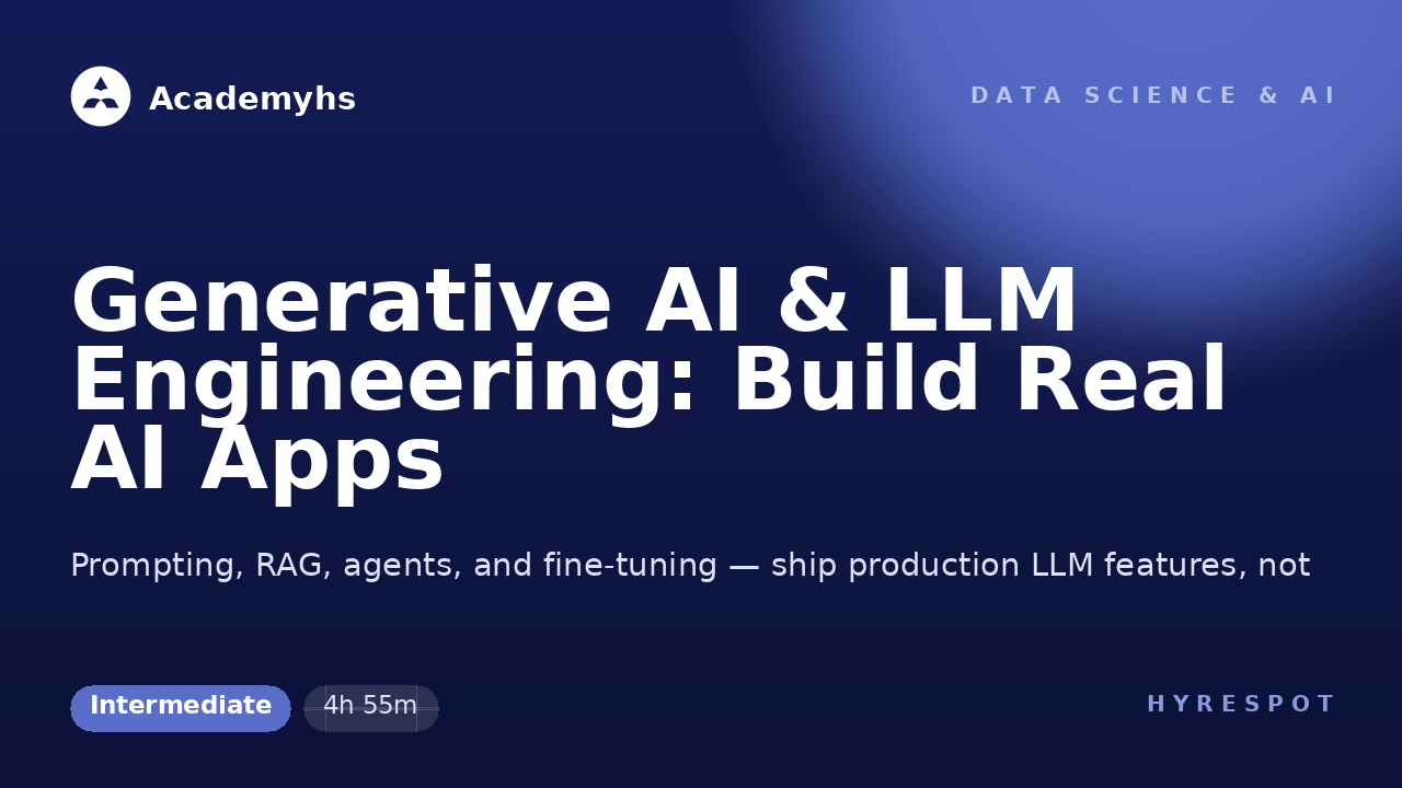Generative AI & LLM Engineering: Build Real AI Apps