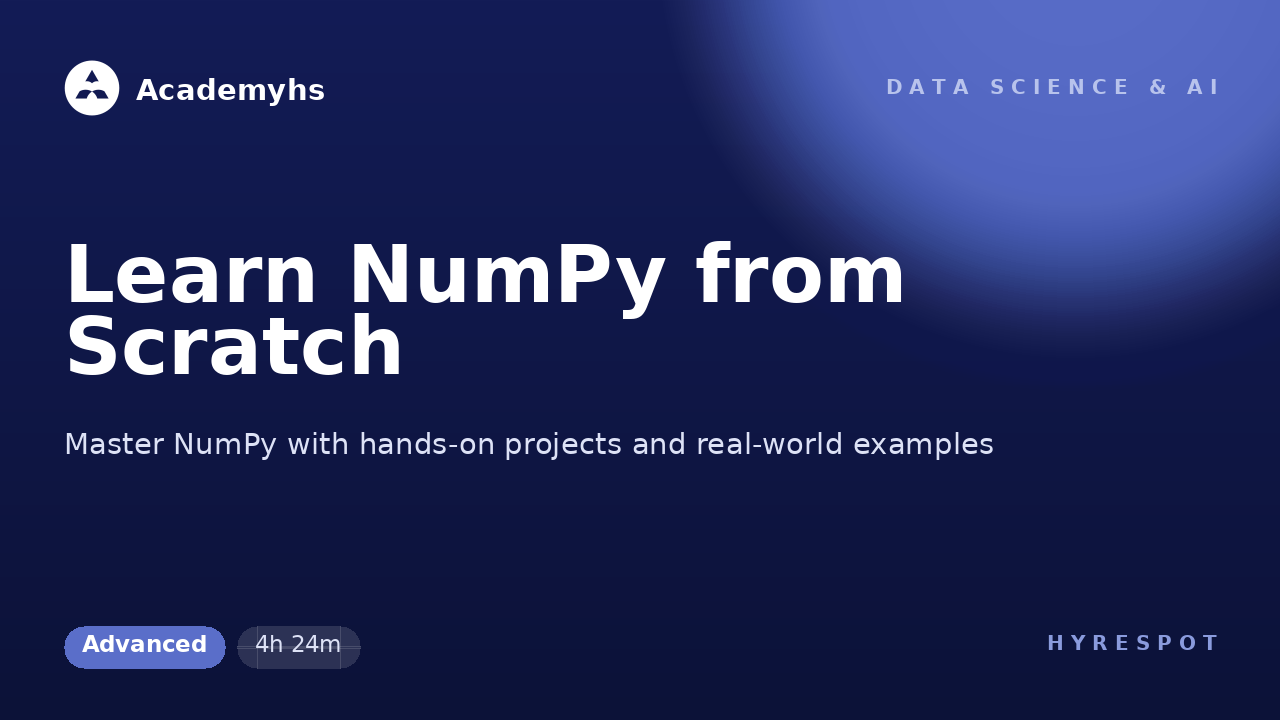 Learn NumPy from Scratch