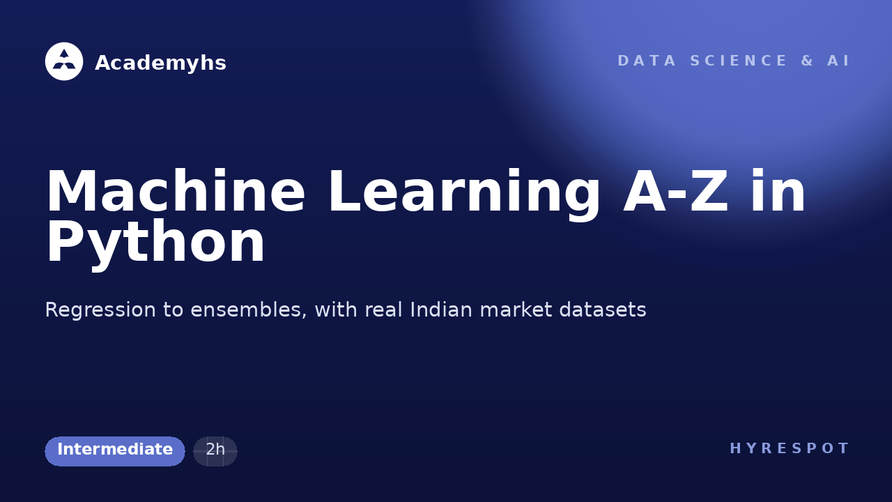 Machine Learning A-Z in Python