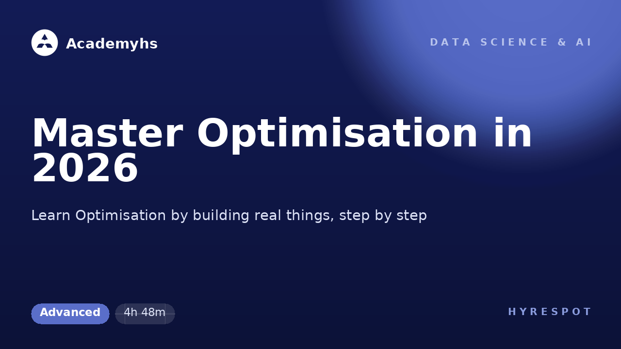 Master Optimisation in 2026