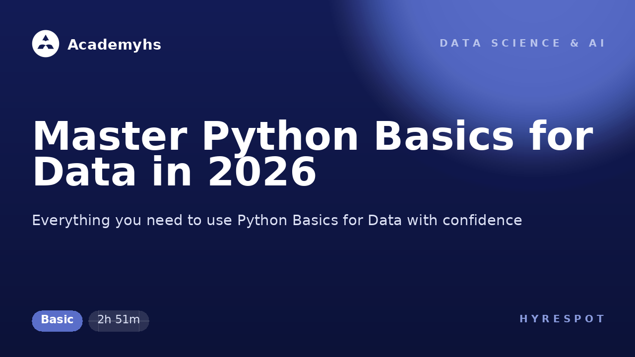 Master Python Basics for Data in 2026