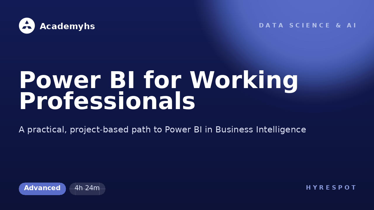Power BI for Working Professionals