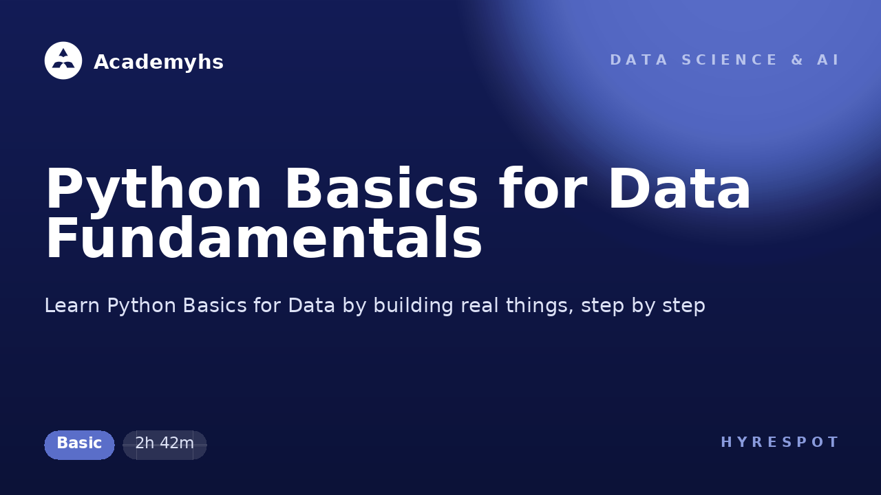 Python Basics for Data Fundamentals