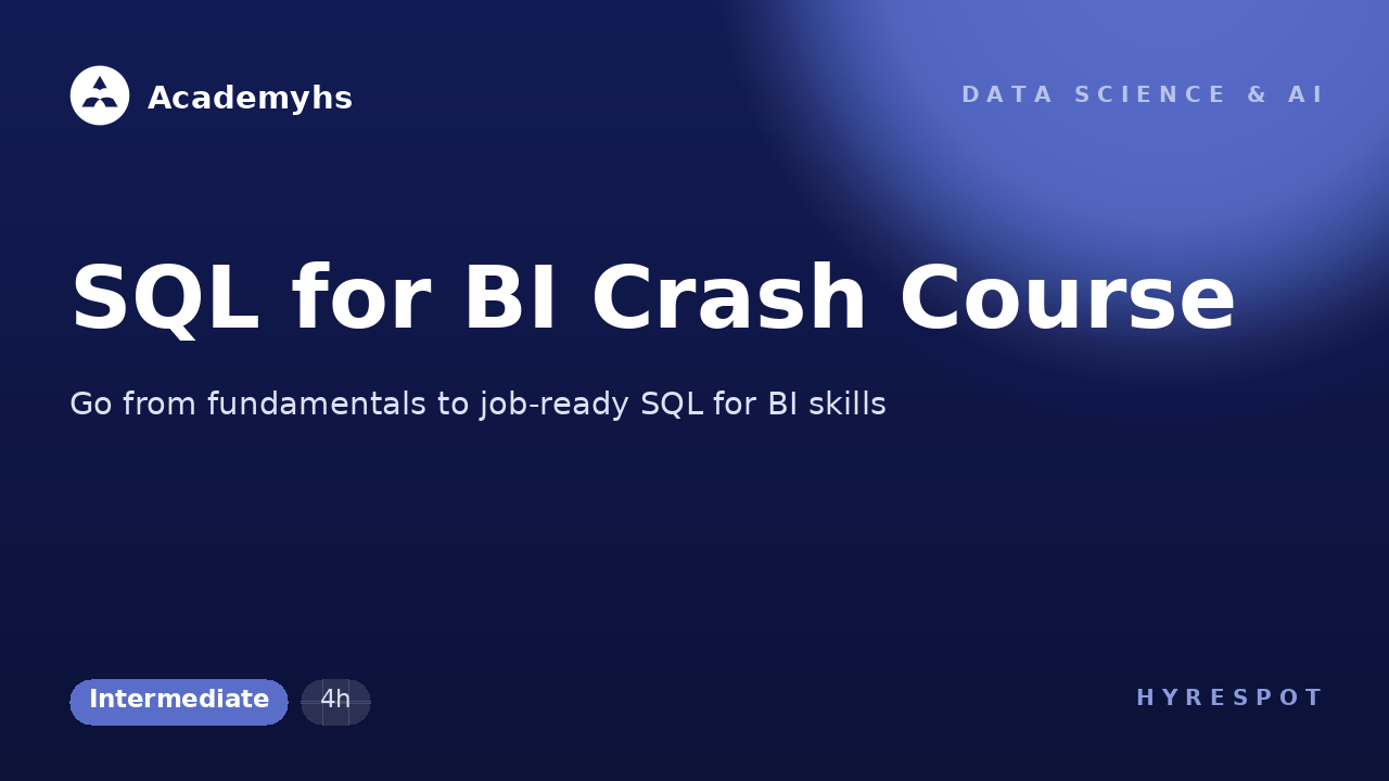 SQL for BI Crash Course