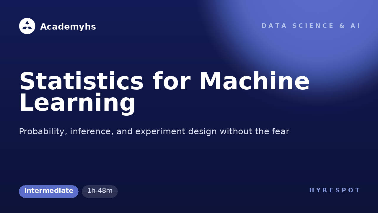 Statistics for Machine Learning