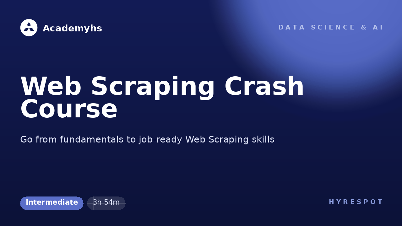 Web Scraping Crash Course