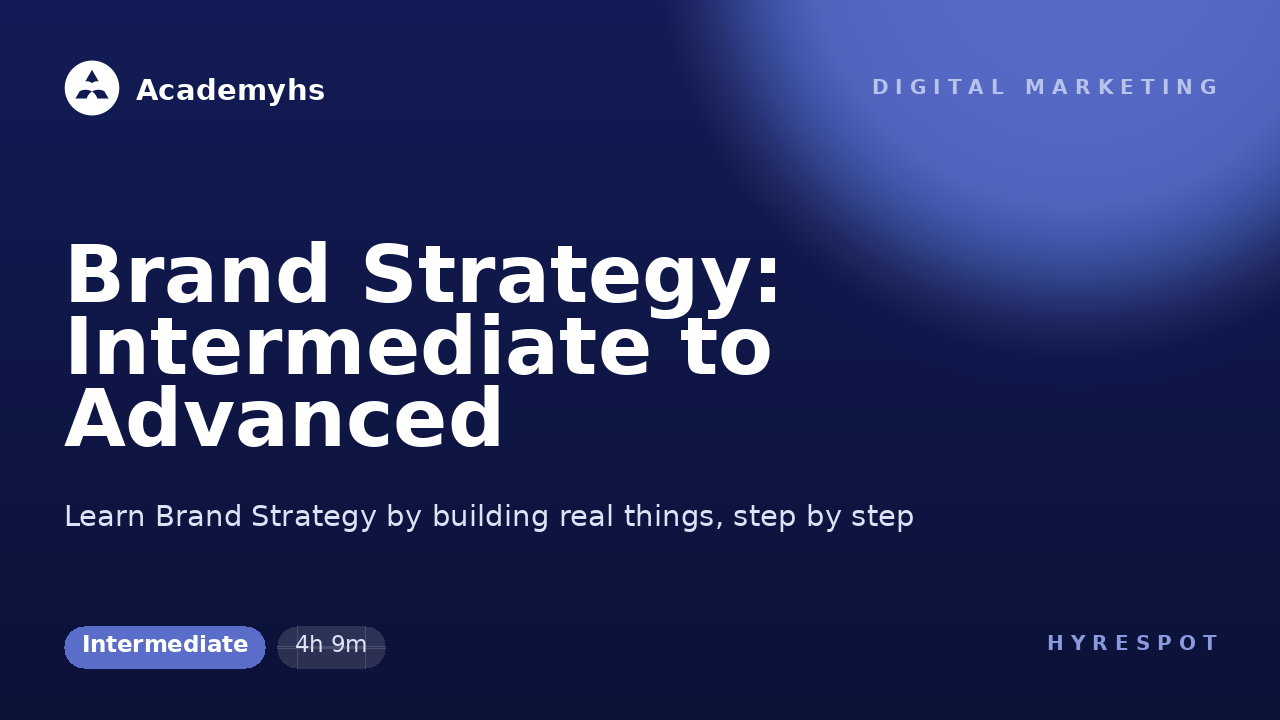 Brand Strategy: Intermediate to Advanced
