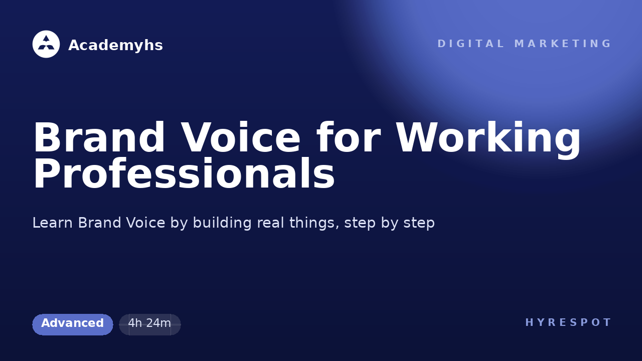 Brand Voice for Working Professionals