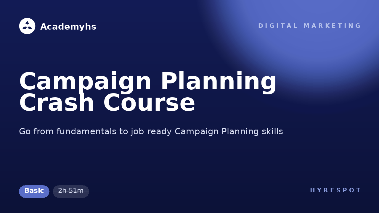 Campaign Planning Crash Course