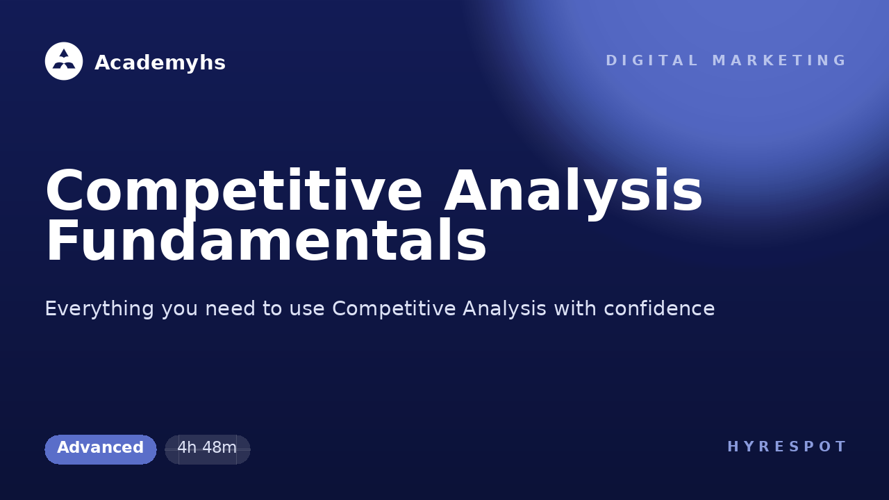 Competitive Analysis Fundamentals