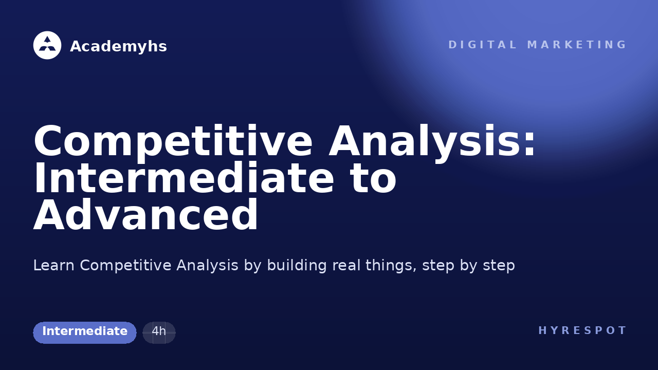 Competitive Analysis: Intermediate to Advanced