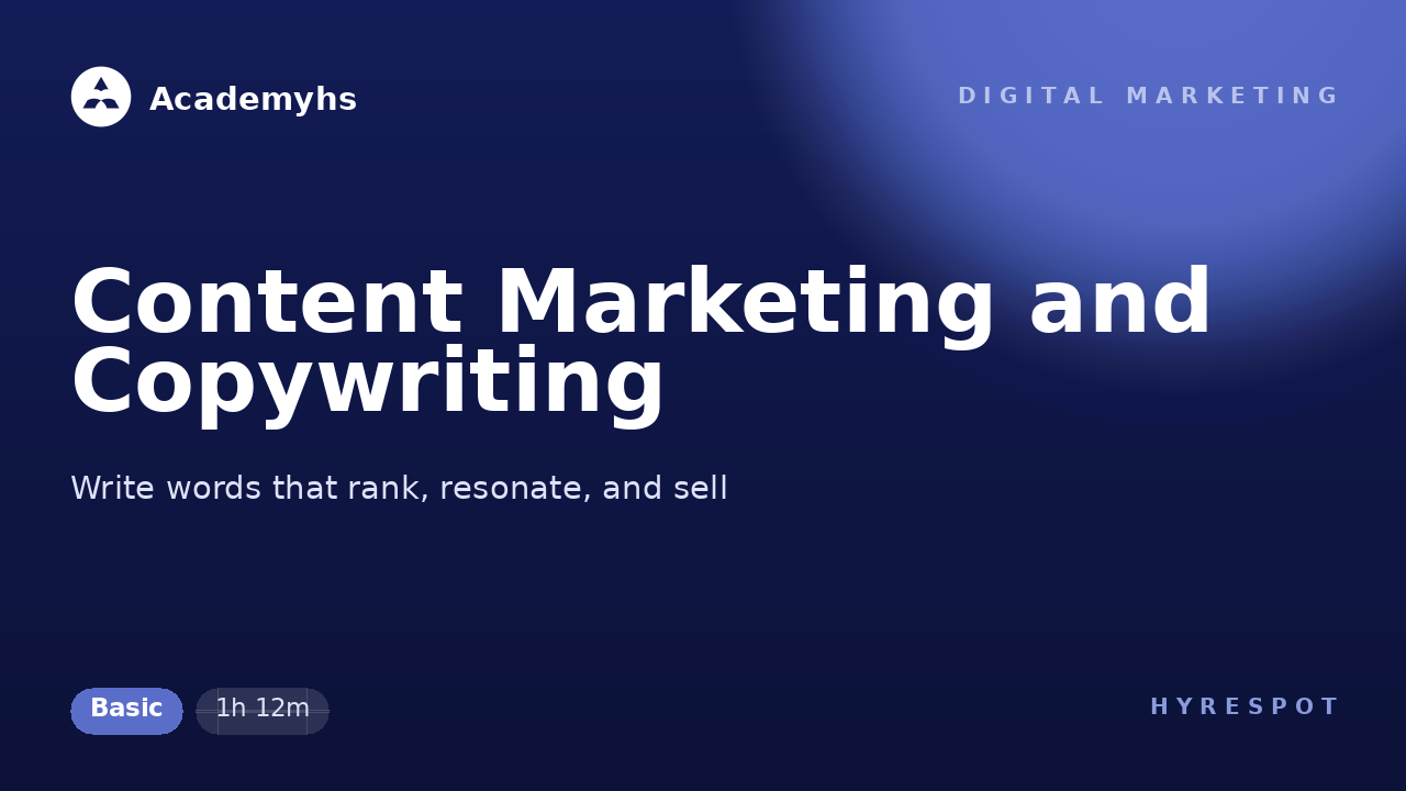 Content Marketing and Copywriting