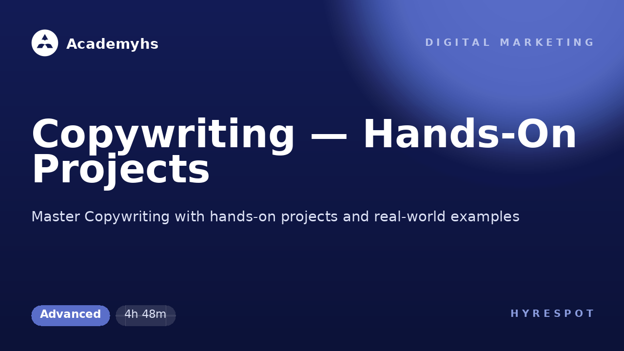 Copywriting — Hands-On Projects