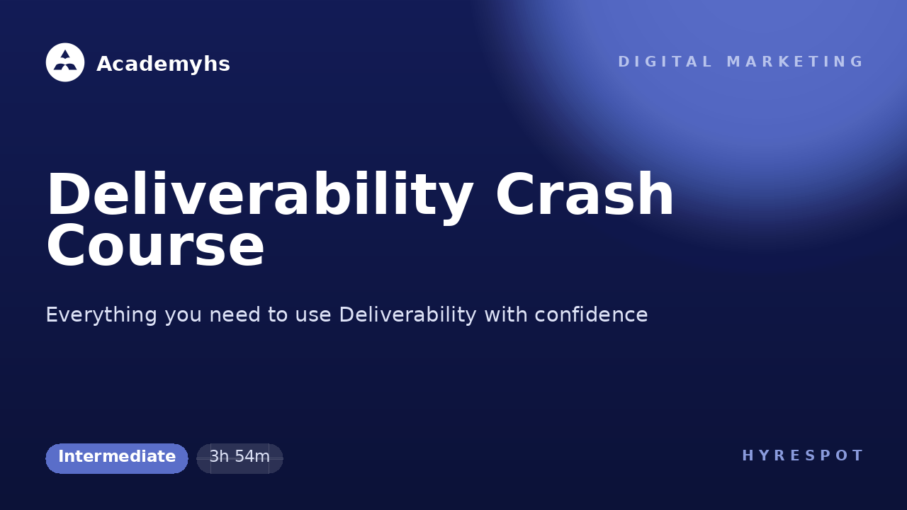 Deliverability Crash Course