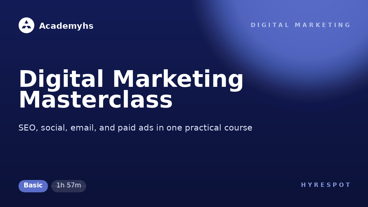Digital Marketing Masterclass