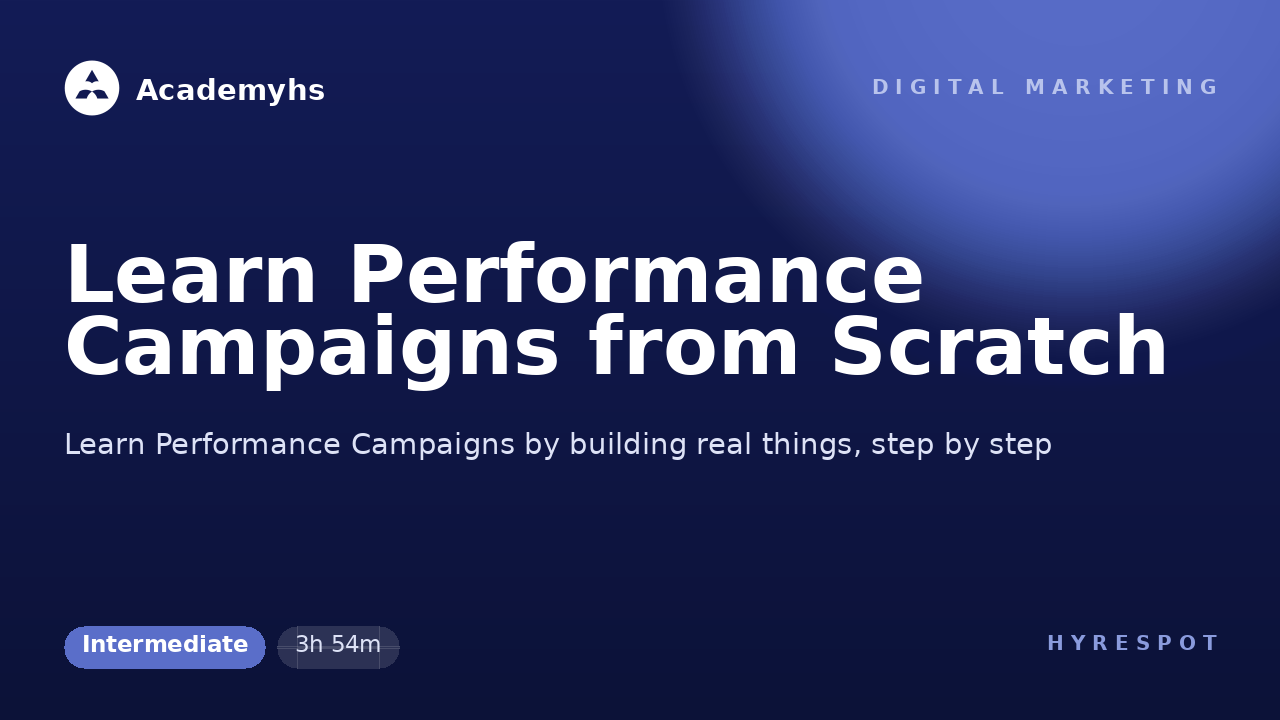Learn Performance Campaigns from Scratch