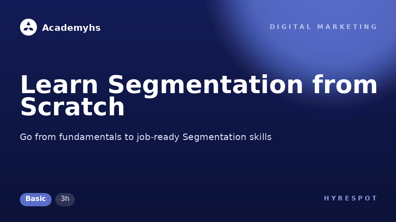 Learn Segmentation from Scratch