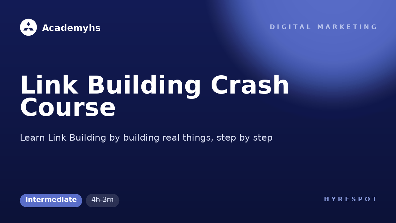 Link Building Crash Course