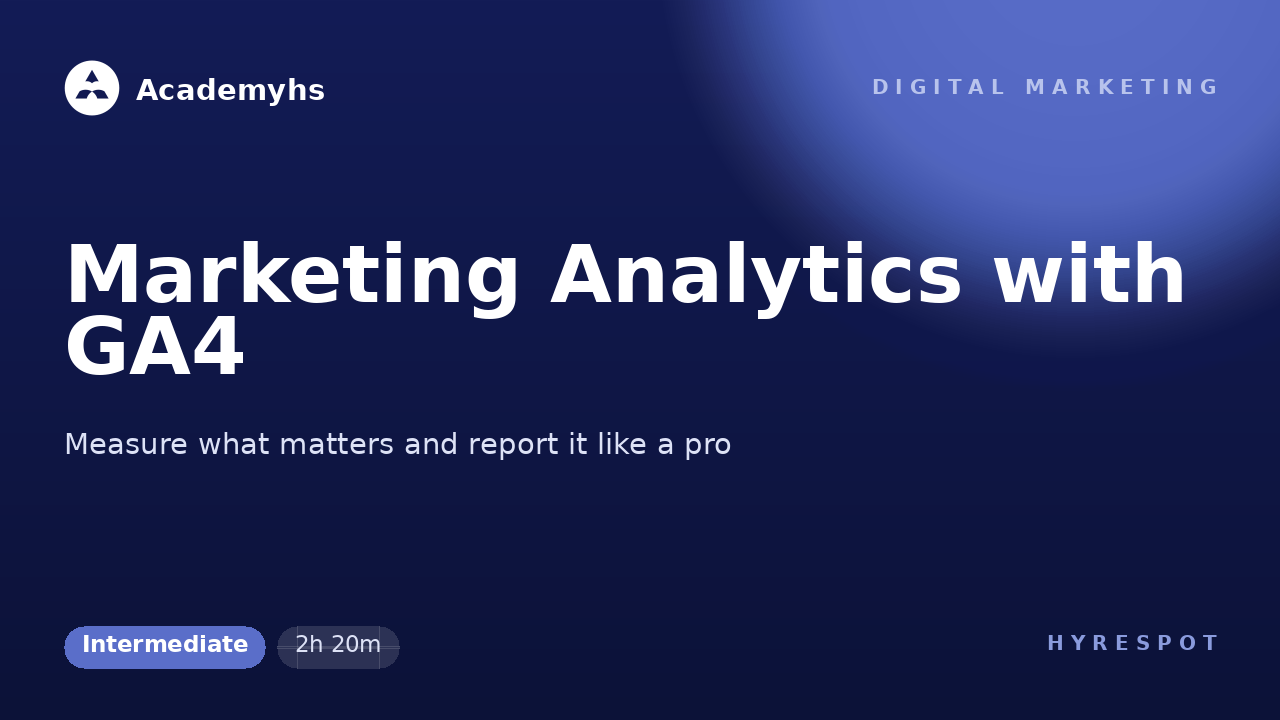 Marketing Analytics with GA4