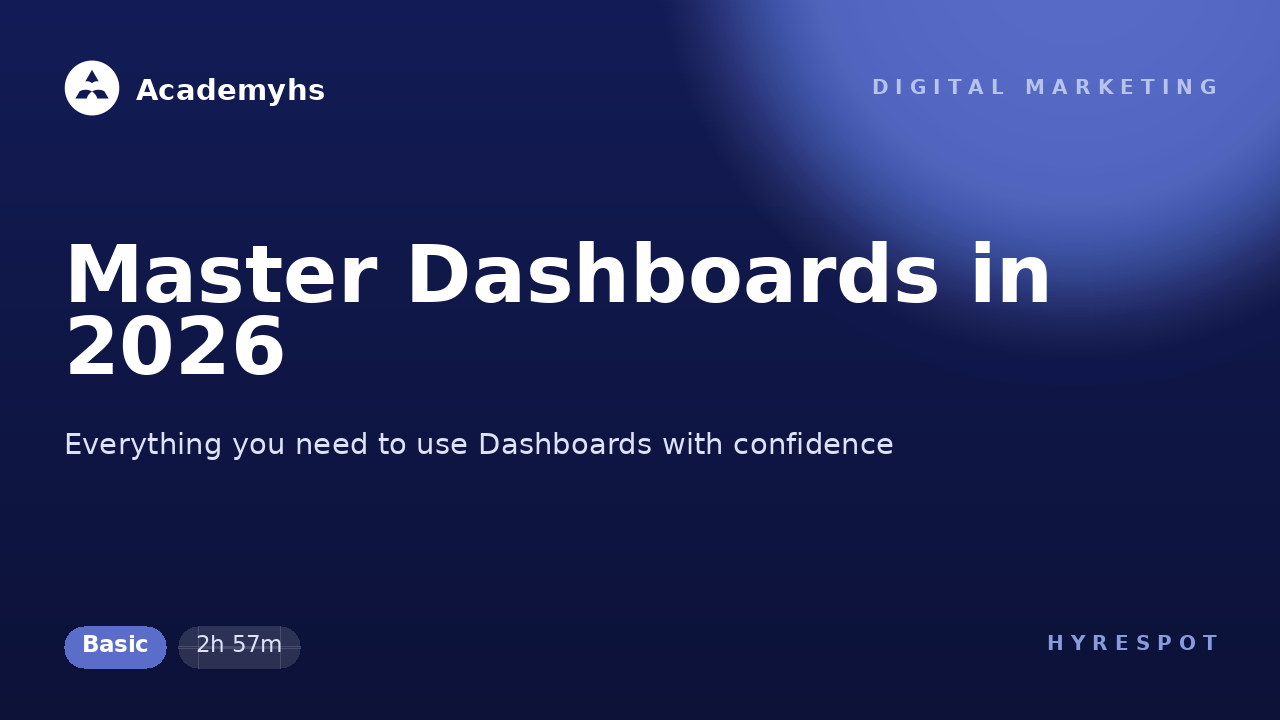 Master Dashboards in 2026