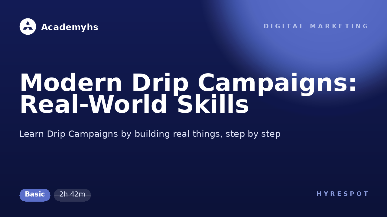 Modern Drip Campaigns: Real-World Skills