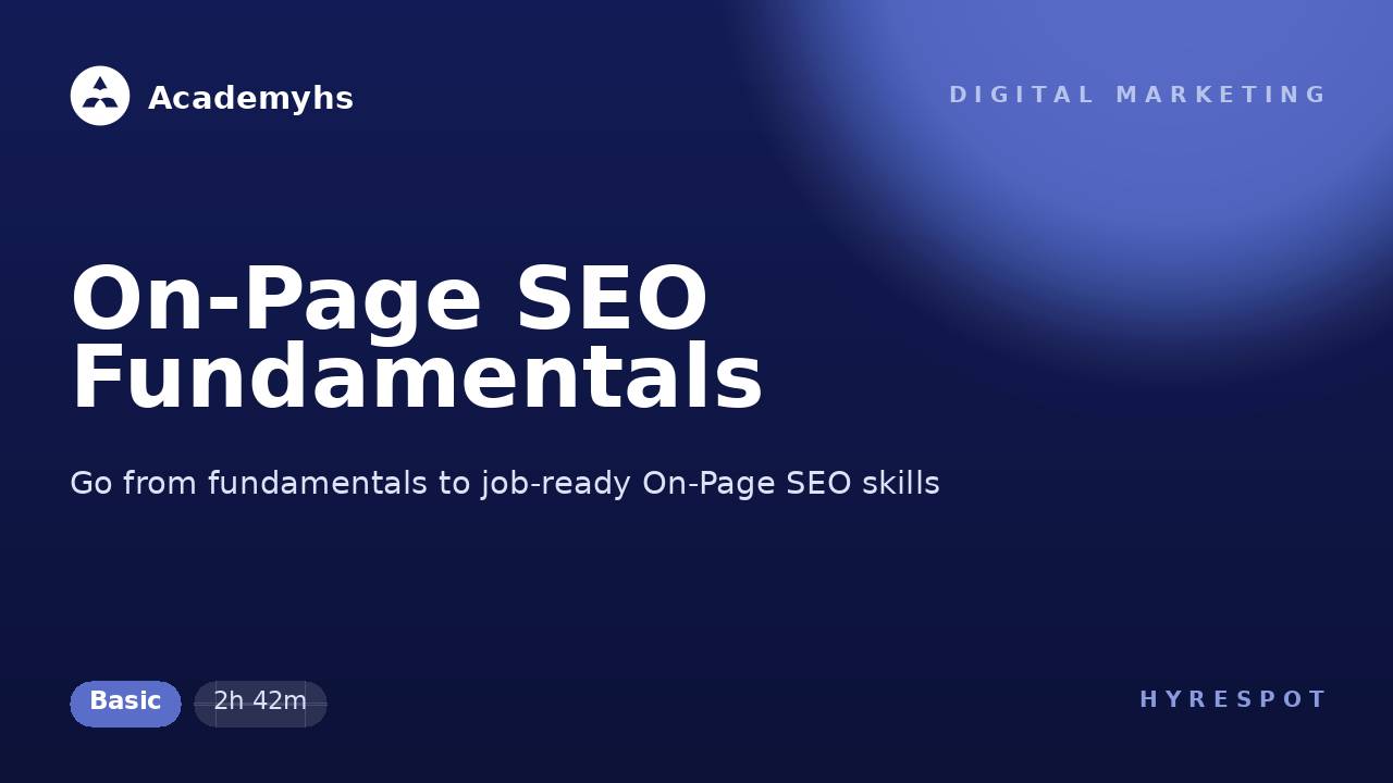 On-Page SEO Fundamentals
