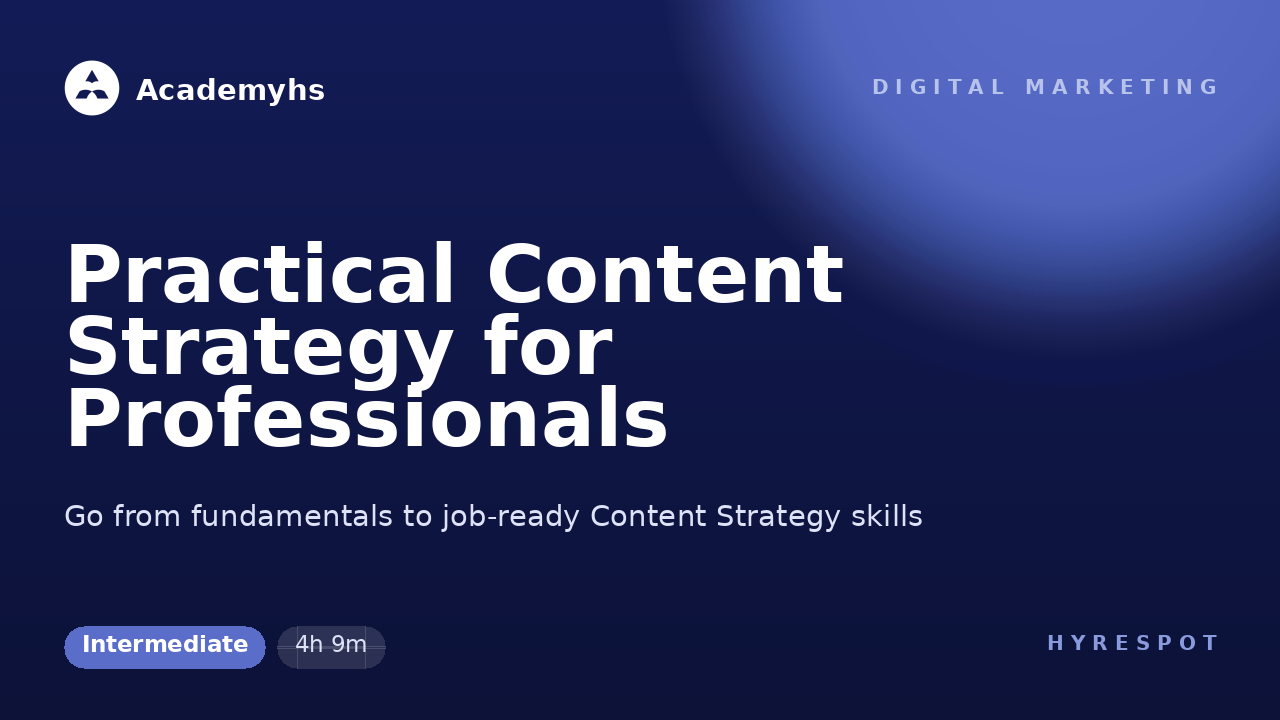 Practical Content Strategy for Professionals