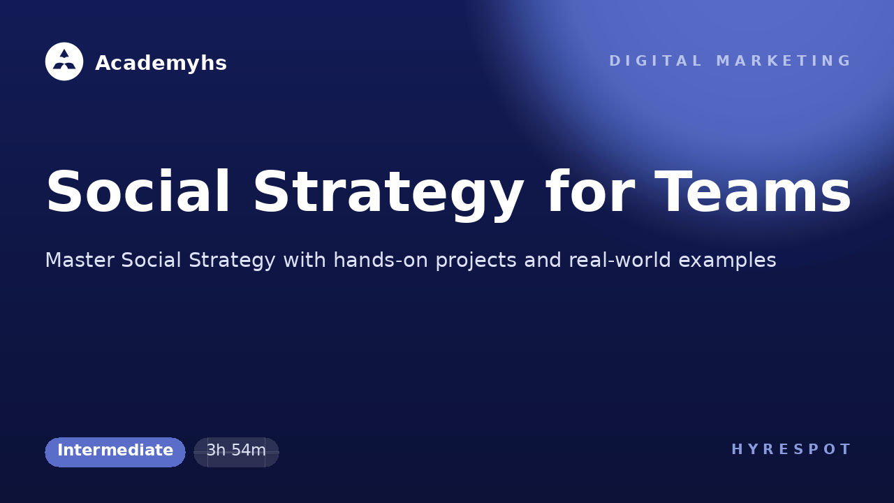 Social Strategy for Teams