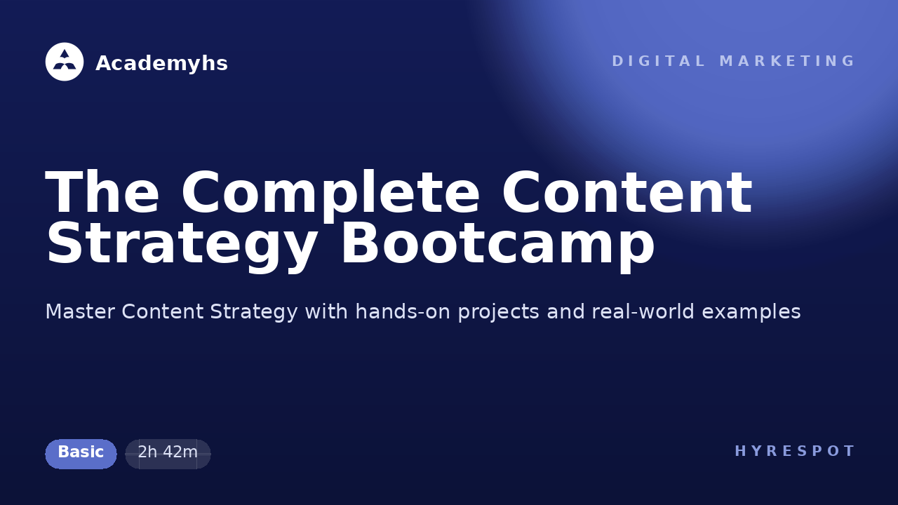 The Complete Content Strategy Bootcamp