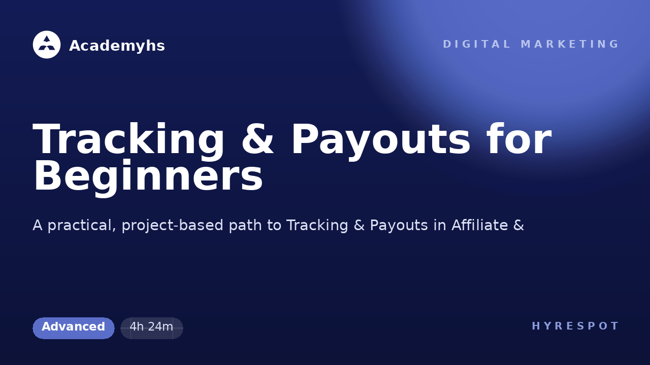 Tracking & Payouts for Beginners
