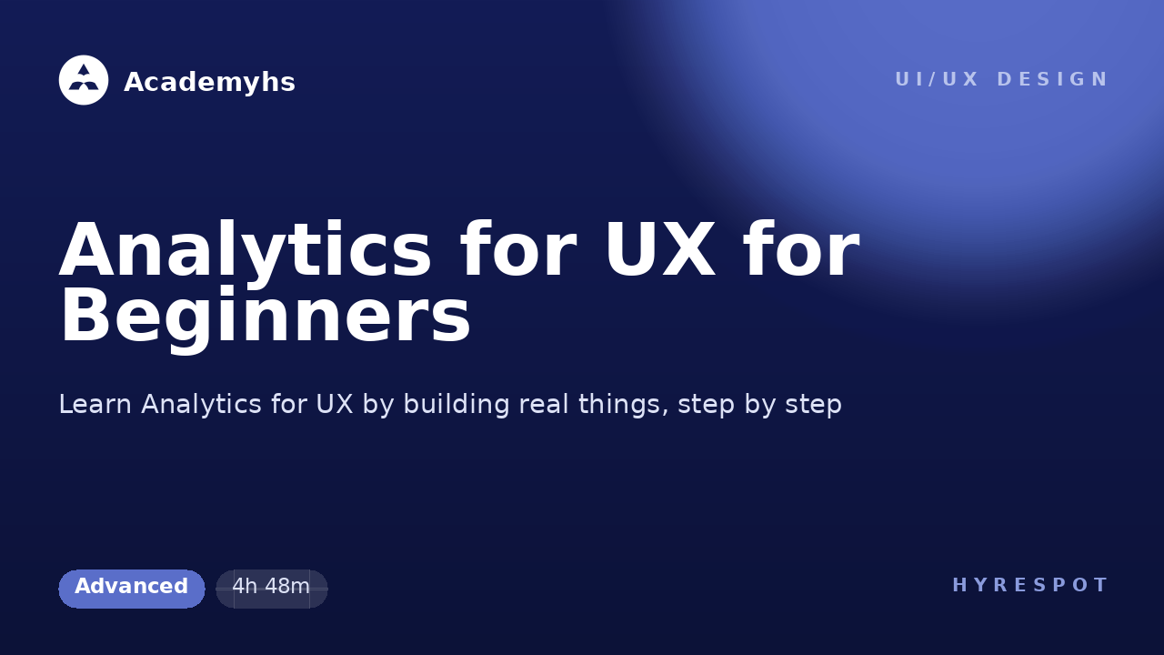 Analytics for UX for Beginners
