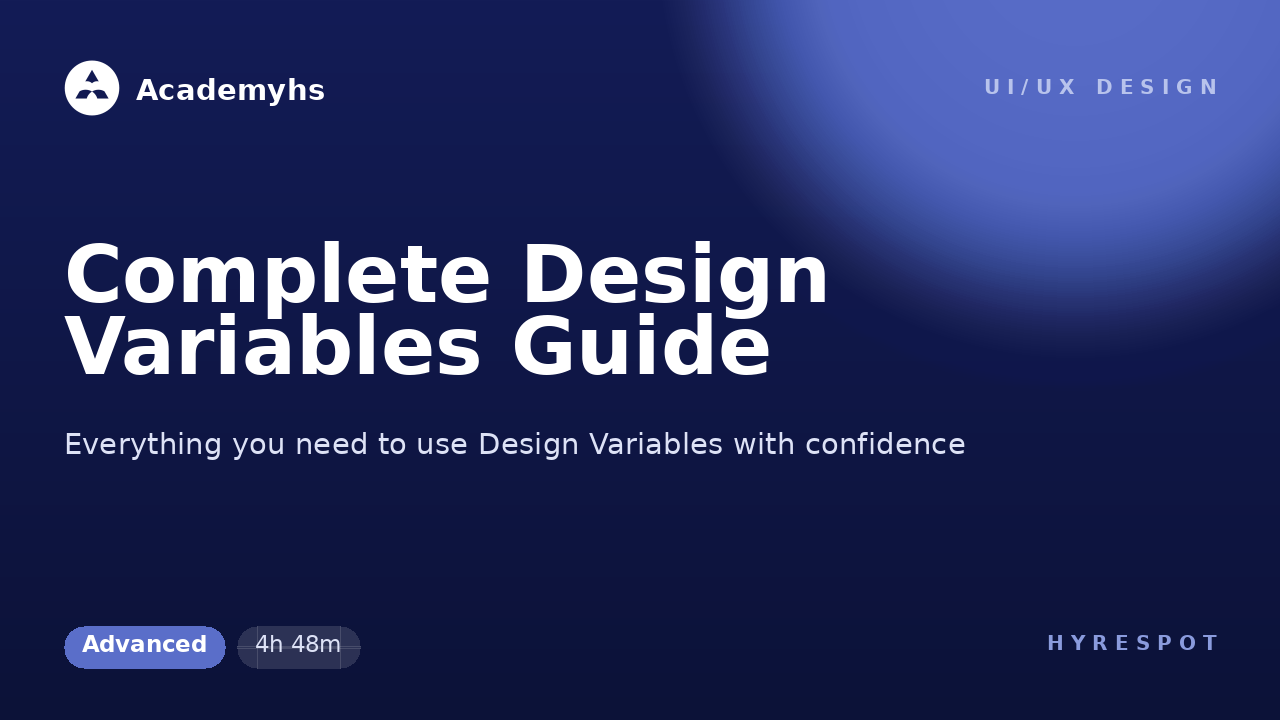 Complete Design Variables Guide