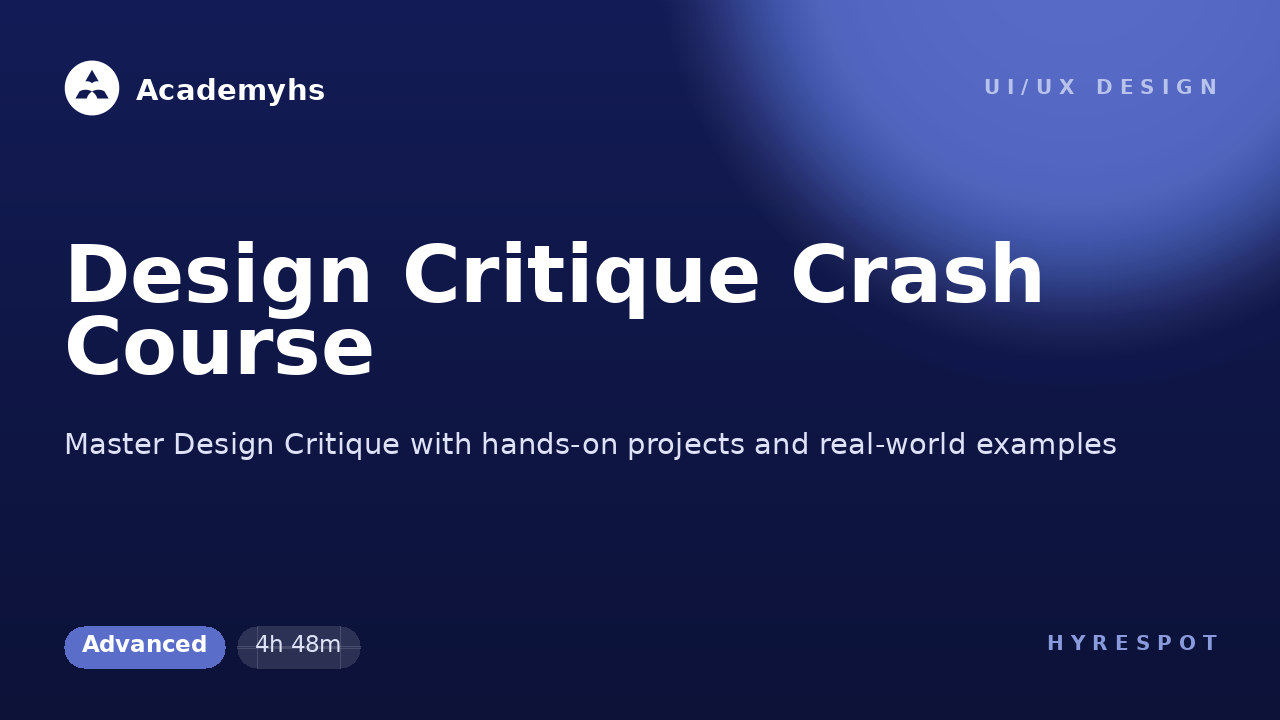 Design Critique Crash Course