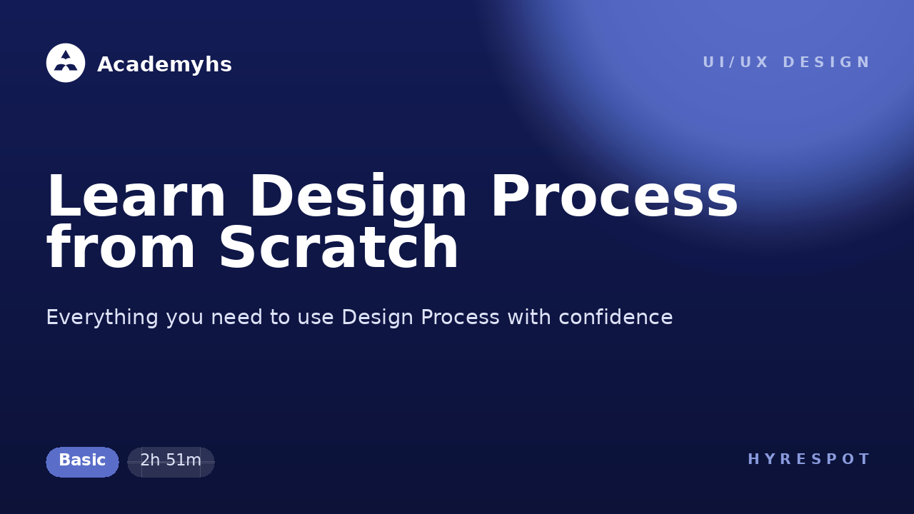 Learn Design Process from Scratch