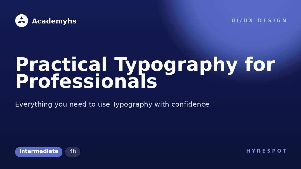 Practical Typography for Professionals