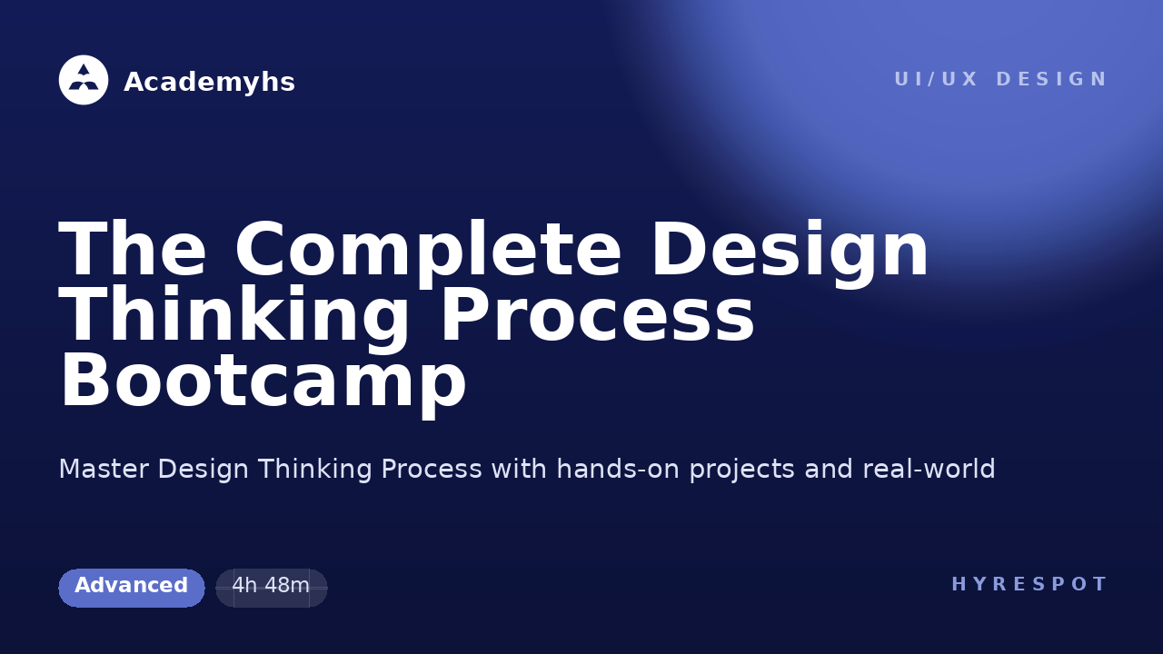 The Complete Design Thinking Process Bootcamp