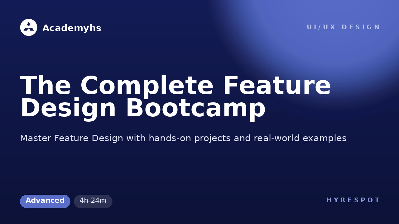 The Complete Feature Design Bootcamp