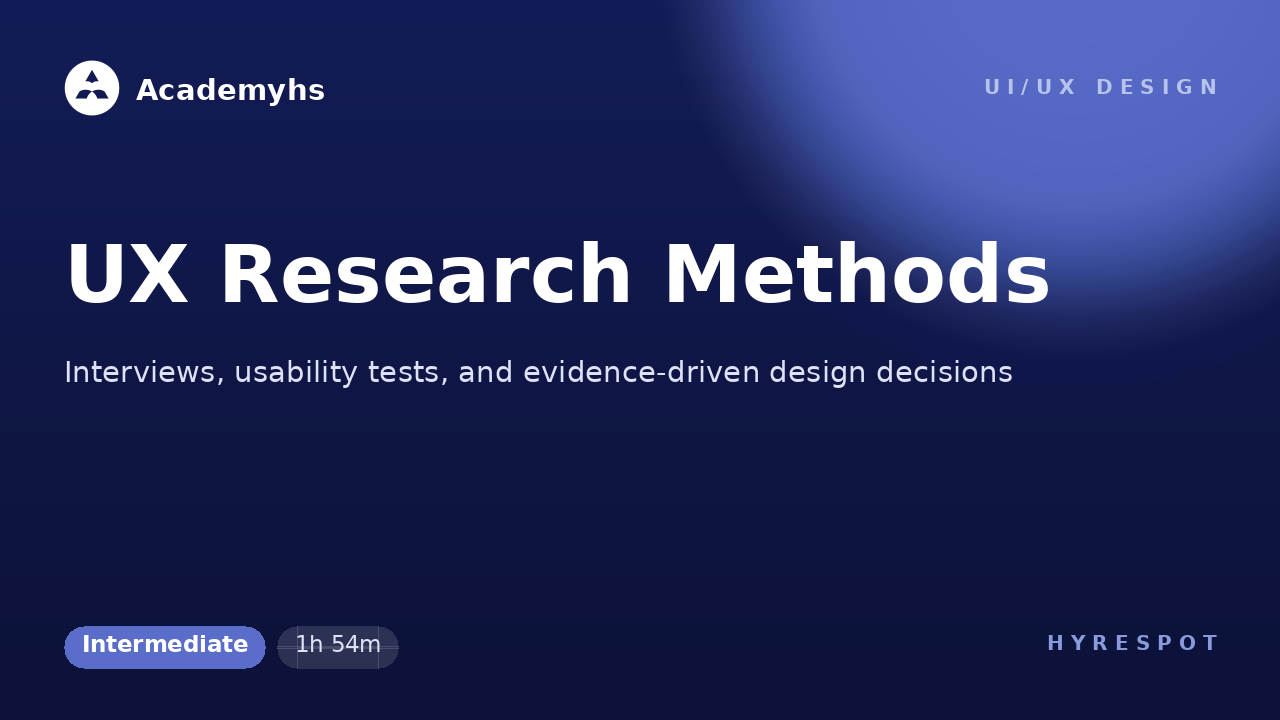 UX Research Methods