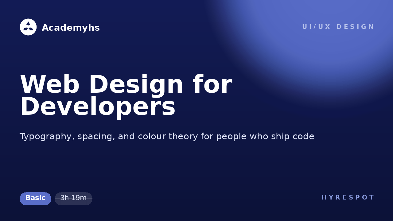 Web Design for Developers