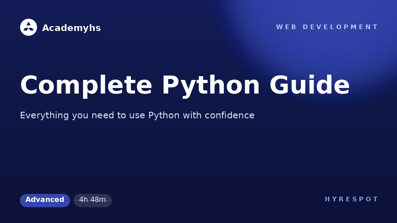 Complete Python Guide