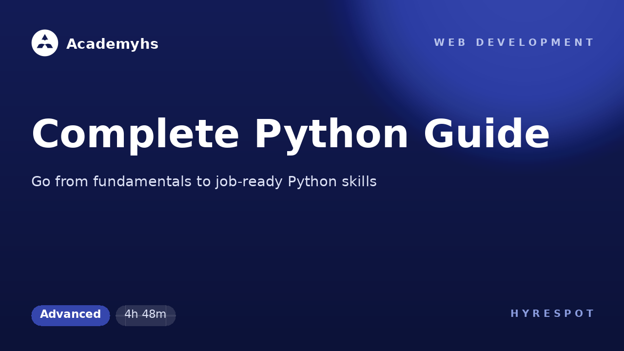 Complete Python Guide