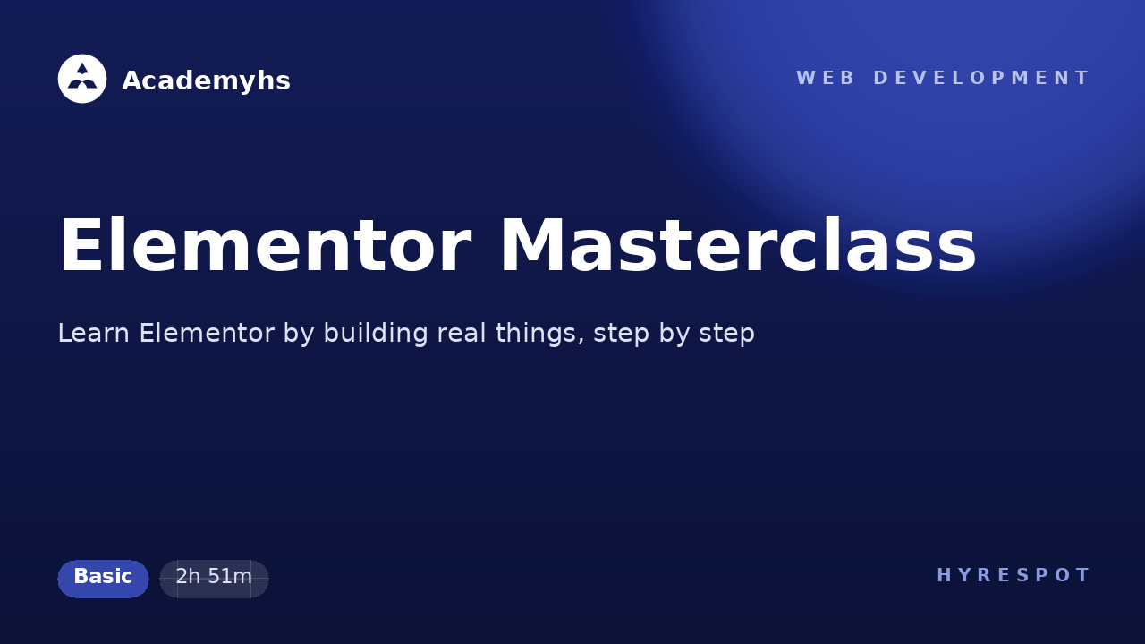 Elementor Masterclass
