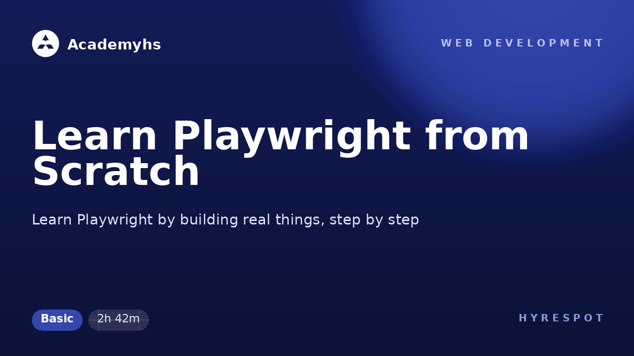 Learn Playwright from Scratch