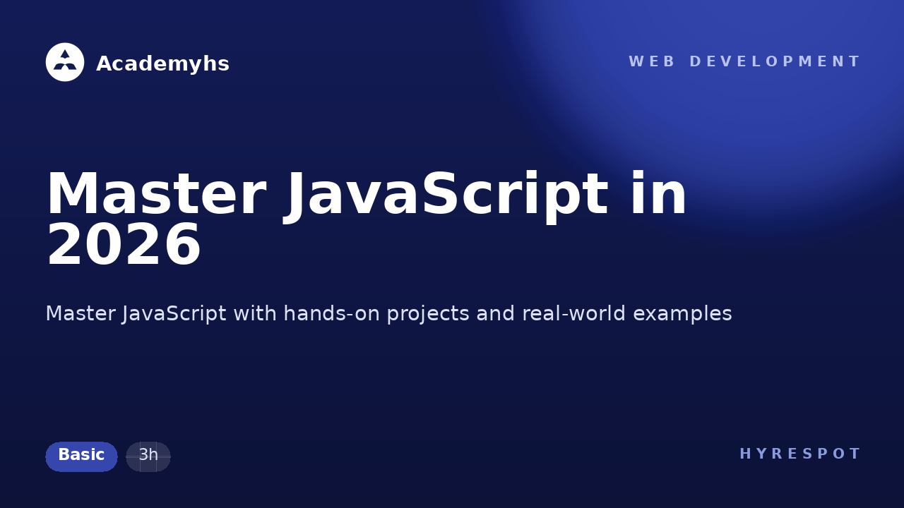 Master JavaScript in 2026