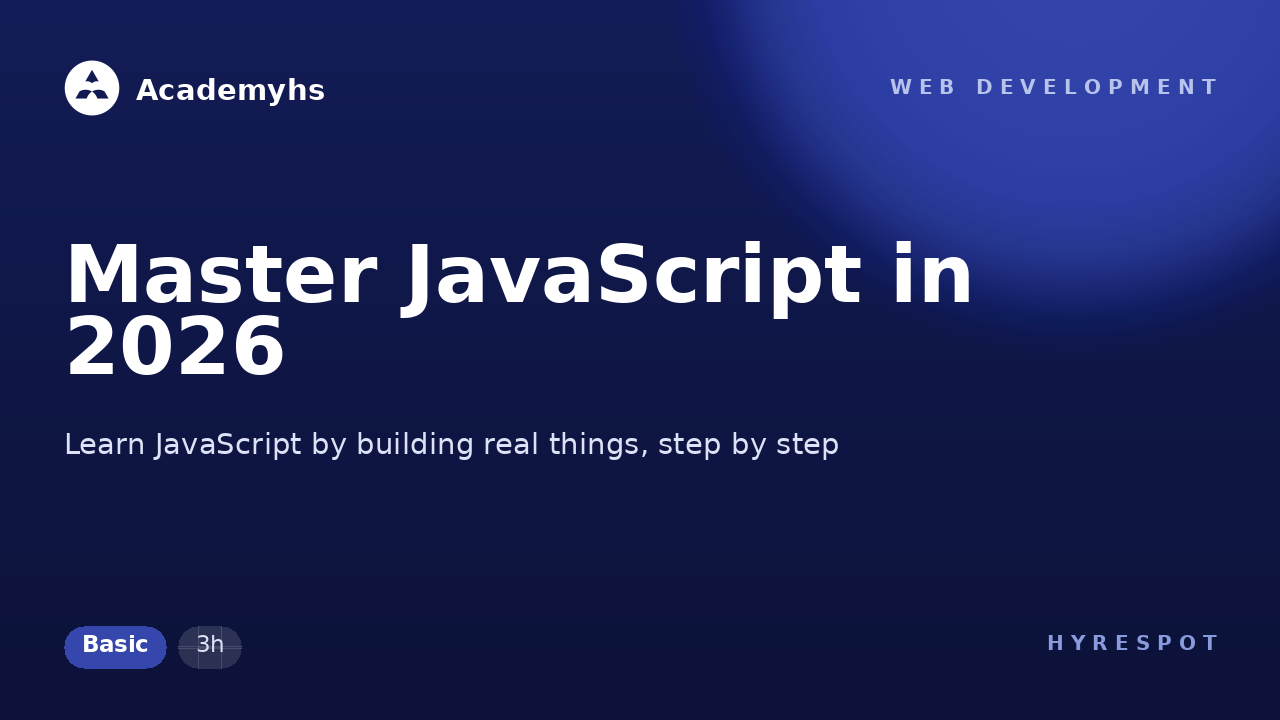 Master JavaScript in 2026