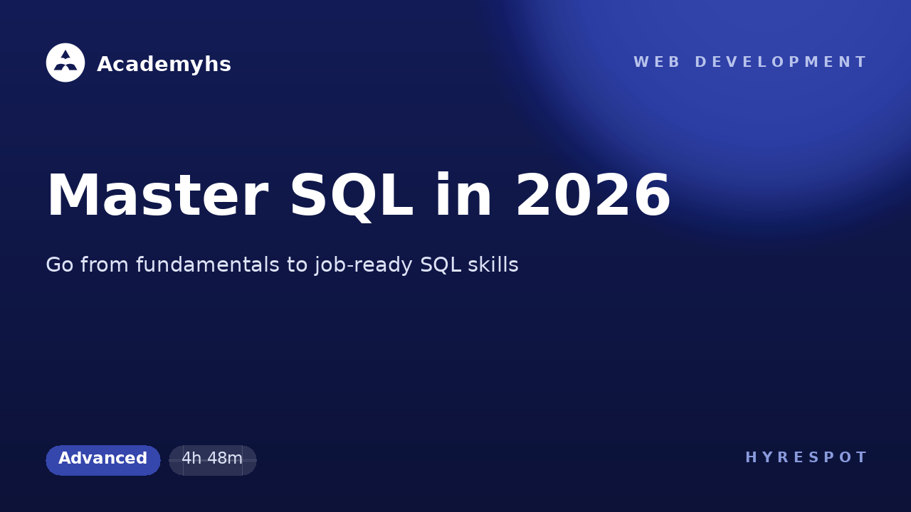 Master SQL in 2026