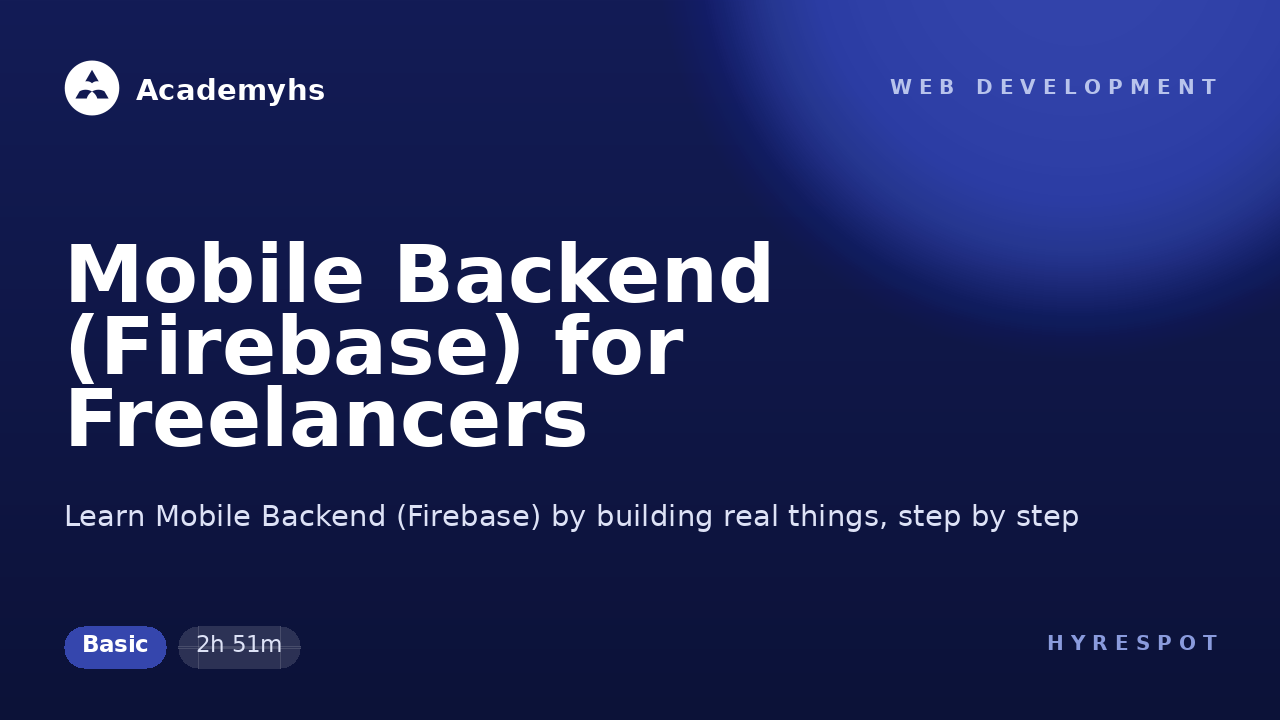 Mobile Backend (Firebase) for Freelancers