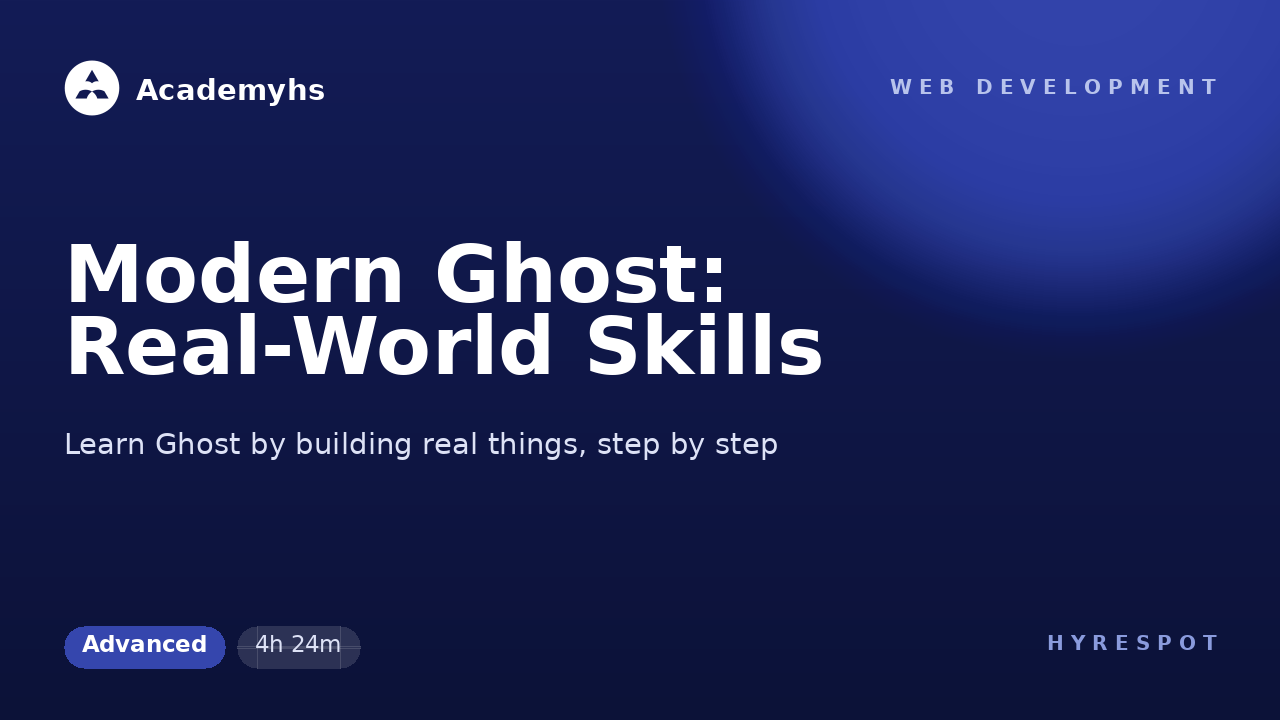 Modern Ghost: Real-World Skills