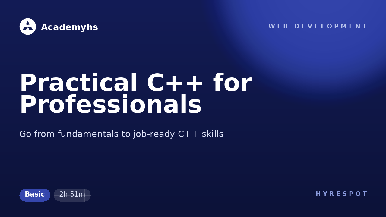 Practical C++ for Professionals
