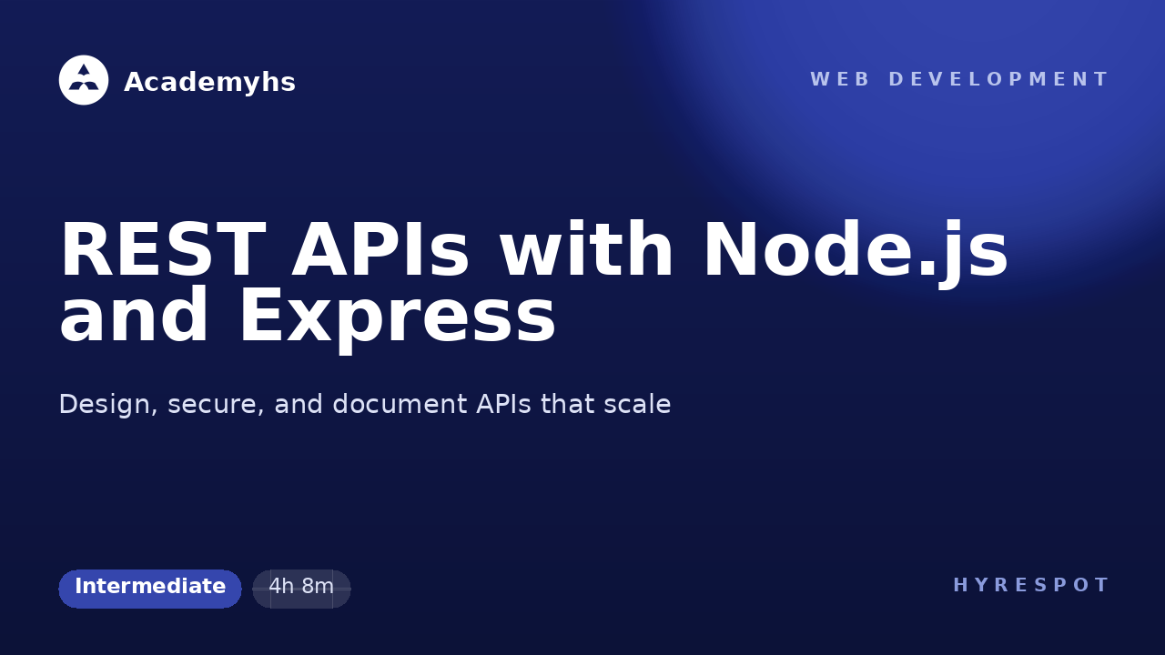 REST APIs with Node.js and Express
